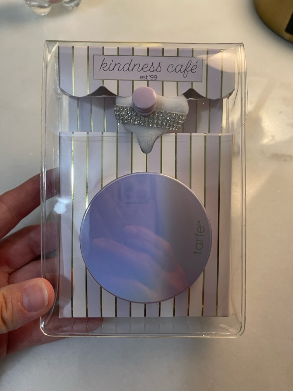 Tarte Compact pink setting powder with puff